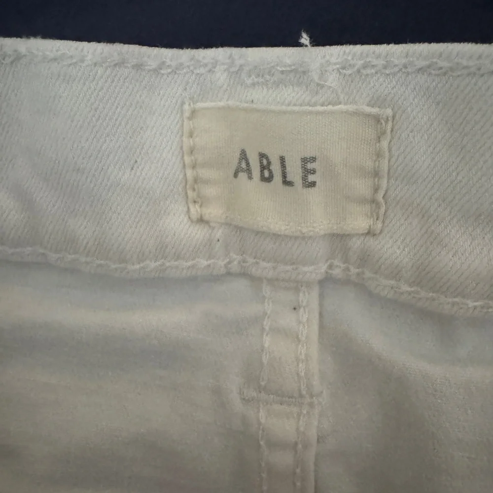 Able The High Rise White Skinny Jeans